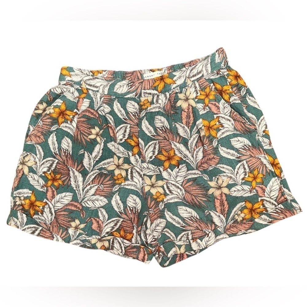 Aeropostale Floral Print Linen Blend Shorts Size S